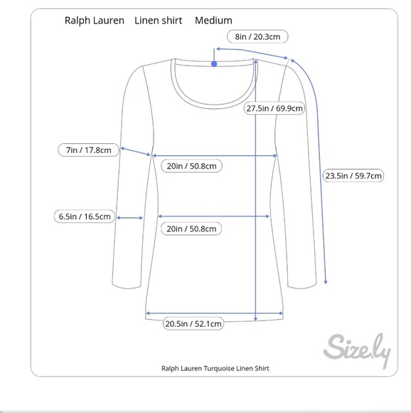 Ralph Lauren Turquoise Linen Shirt Sz Medium - Picture 4 of 8